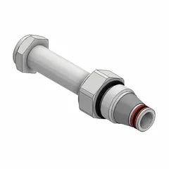 Steel-bodied screw-in solenoid cartridge valve with polyurethane seal. Two-position, normally closed, two-way operation. C08-2 connector, 1.33 rating. Used for on/off fluid control in manifold-mounted hydraulic and pneumatic systems.