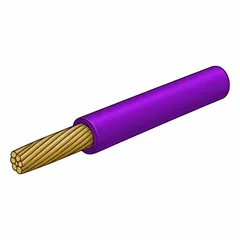 This XLPE-insulated primary wire features a single 14 AWG conductor in purple, rated for 60 V. Supplied on a 500 ft spool, it offers high flexibility for routing in confined spaces. Suitable for general-purpose wiring in vehicles, trailers, and marine applications where a thin-wall, lightweight wire is required.