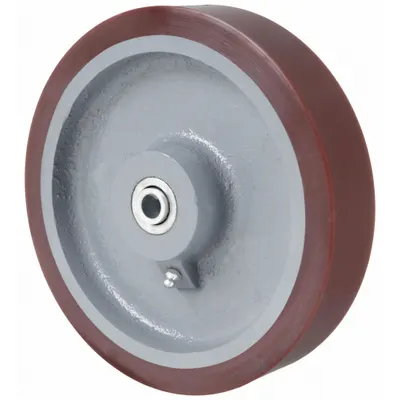 OEM Caster Wheel: 8 in Wheel Dia - Polyurethane Tread on Iron Core Wheels