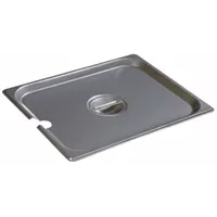 CARLISLE Pan Handled Cover: Half Size, 24 ga Gauge, 10 3/8 in Overall Lg, 12 3/4 in Overall Wd (MPN 607120CS)