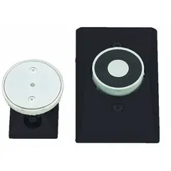 Wall-mounted electromagnetic door holder in bronze finish. Fail Safe mode releases door upon power loss for fire safety. Used to hold fire-rated doors open in commercial buildings, releasing when fire alarm triggers.