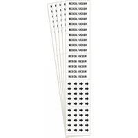 Pipe Marker: Medical Vacuum, White, Black, Fits 3/4 in and Smaller Pipe O.D., 3 Pipe Markers, 5 PK (MPN 7186-3C-PK)