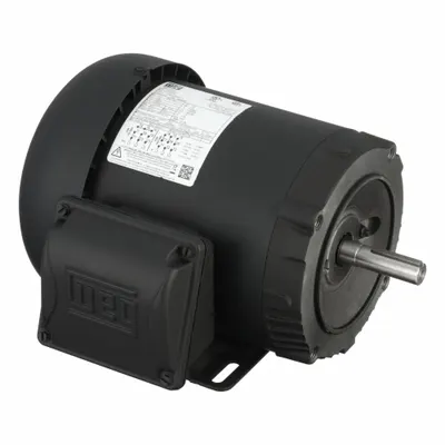 WEG General Purpose Motor: C-Face/Rigid Base Mount, Totally Enclosed Fan Cooled - C-Face with Rigid Base 3-Phase General Purpose AC Motors