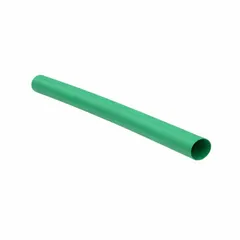 Green heat shrink tubing with 0.75 in inner diameter before shrinking and 6 in length. 2:1 shrink ratio provides insulation and protection for electrical connections and components. Supplied in a 10-pack.