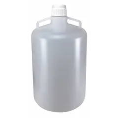 APPROVED VENDOR Round Carboy, 50 L, 83 mm Screw Closure, Colorless