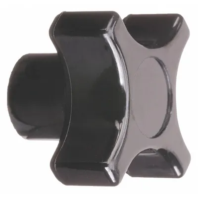 DAVIES Hand Knob: 4 Point, Thermoset, 1/2"-13 Thread - 4-Arm Knobs with Threaded Hole