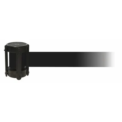 TENSABARRIER Barrier Post with Belt: Black, 4 in Overall Ht, 13 ft Belt Lg - Replacement Belt Cassettes