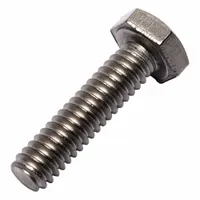 Hex Head Cap Screw: Titanium, Grade 2, Plain, 1/4"-20, UNC, 1 in lg, Fully Threaded, 7/16 in Head Wd (MPN 0075606)