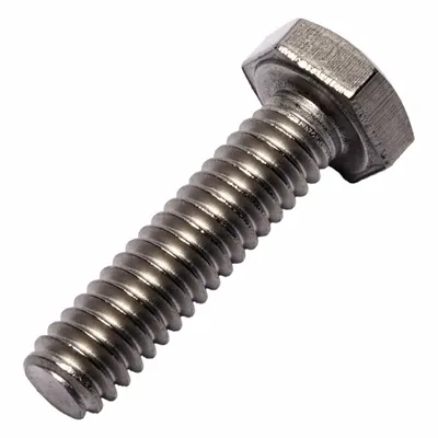 ALLIED TITANIUM Hex Head Cap Screw: Titanium, Grade 2, Plain, 1/4"-20, UNC, 1 in lg, Fully Threaded - Titanium Hex Head Cap Screws