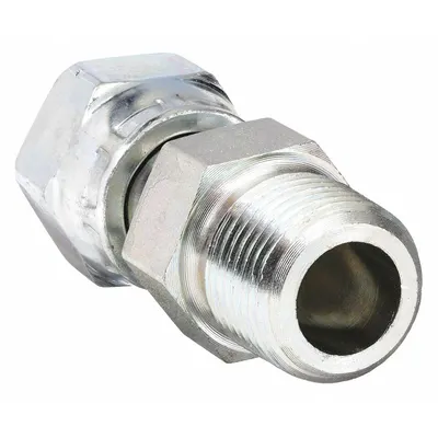 PARKER Compression Fitting Adapter: 3/8 in OD x 3/8 in Pipe Size, 3/8-18 Thread Size - O-Ring Face Seal Steel Compression Fittings