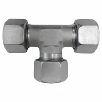 BRENNAN INDUSTRIES Compression Tee Fitting: M36x2.0 x M36x2.0 x M36x2.0 Thread Size, Volz (MPN D2603-L28-L28-L28-SS)
