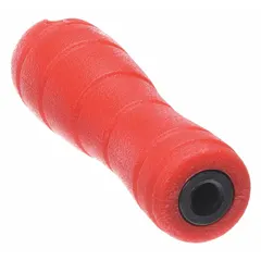 Plastic threaded-insert handle with screw-on design. Overall length 4-3/4 in. Accommodates file lengths of 10 in, 12 in, and 14 in. Provides a grip for hand filing tasks in metalworking and woodworking.