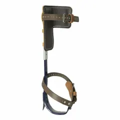 This pole-climber kit includes steel gaffs with a 1 1/2 in length and 17° angle, leather pads, and nylon straps. It has a 15 in minimum climber length and is CCA type. Designed for use with the 8210, it is suitable for climbing wood poles in utility and line work applications.