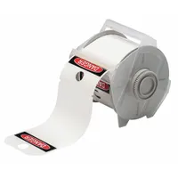 Pre-Cut Label Stock Roll: Danger, 3 1/4 in x 5 1/4 in, Polyester, White (Gloss), 100 Tags (MPN 121544)