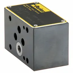 The Parker CM2PPN is a general purpose throttle check valve with D03 NFPA interface. It allows flow in one direction while restricting reverse flow, suitable for hydraulic systems requiring flow control at pressures up to 5000 psi.