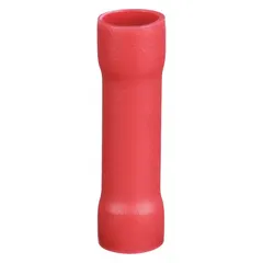 Vinyl-insulated butt splice connector for joining two 8 AWG wires end-to-end. Rated 600 V. Suitable for electrical wiring and control panel applications. Pack of 25.