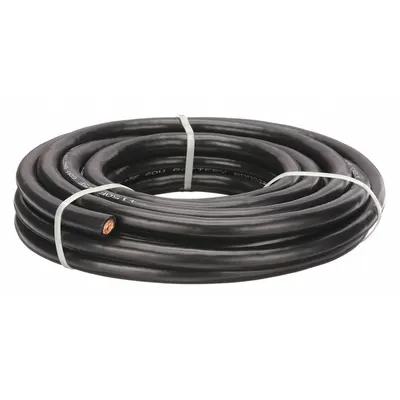WESTWARD Battery Jumper Cable: 2 ga, 100 ft Cable Lg, Black - Cut to Length Jumper Cables