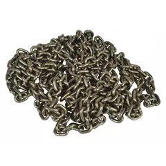 Replacement load chain for Dayton series electric chain hoists. 20 ft length with 2000 lb compatible load capacity. Used for lifting and positioning loads in material handling, manufacturing, and warehouse operations.
