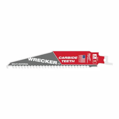 MILWAUKEE Reciprocating Saw Blade: 6 Teeth per Inch, 6 in Blade Lg, 0.05 in Blade Thick - General Purpose Blades