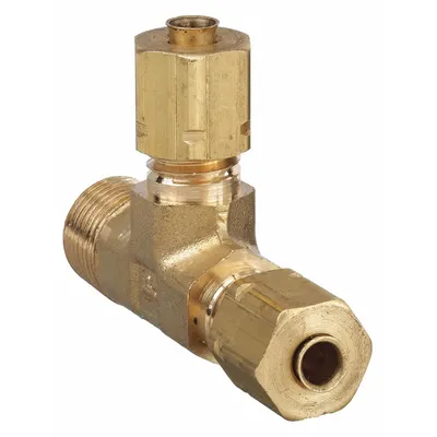 PARKER Self-Aligning Brass Compression Tee Fitting - Self-Aligning Brass Compression Fittings