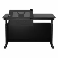 VERSADESK Standing Desk: Black, Wood, 48 in Overall Wd, 30 in Overall Dp, 36 in Max Desktop Ht (MPN RST4830-BB)