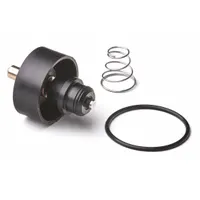 This repair kit is used to service trap primers in plumbing systems. It includes a bronze trap seat and rubber components with a push-in connection, suitable for maintaining floor drains and other fixtures requiring trap seal protection