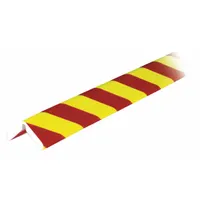 Corner Guard: Polyurethane Foam, L Shape, 39 in Overall Lg, 0.5 in Overall Thick, Red/Yellow (MPN 60-6888)