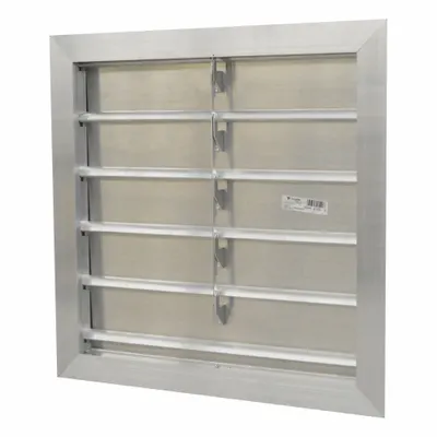 CANARM Manual Damper: For 24 in Fan, For 24 in Nominal Duct Dia, 5, 24 in H, 24 in W - Wall-Mount Backdraft Dampers