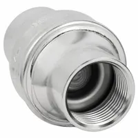 BONOMI Check Valve: Swing, Inline Valve Body, 1 in Pipe Size, FNPT x FNPT, 316 Stainless Steel, NPT (MPN S250-1")