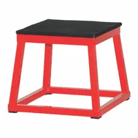 CHAMPION SPORTS Plyo Box: Black/Red, 12 in Box Ht, 13 in Box Wd, Steel, 350 lb Wt Capacity - Max (MPN PXB12)