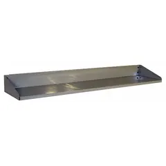This steel cantilever shelf adds storage space to workbenches. It measures 60 inches wide by 12 inches deep and comes in a gray finish. Mounting hardware is included for installation. Suitable for organizing tools, parts, and supplies in industrial settings.