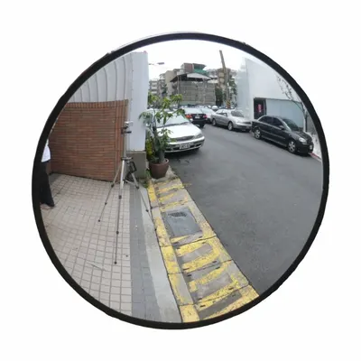 FRED SILVER Convex Mirror: Round, Convex Mirror, Polycarbonate, Polycarbonate - Round Convex Mirrors