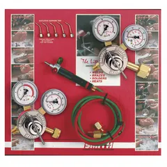 This precision soldering and brazing outfit is designed for use with acetylene fuel. It includes a regulator with a CGA 510 fuel connection. Suitable for gas welding, brazing, and soldering applications requiring a CGA 510 connection.