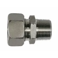 BRENNAN INDUSTRIES Compression Tube Straight: 12 mm OD x 4 mm OD x 1/4 in Pipe Size, Steel, Rigid (MPN D2404-L12-04)