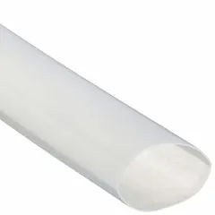 Clear polyolefin heat shrink tubing with 0.25 in inner diameter before shrinking and 0.13 in after. Each piece is 4 ft long, supplied in a bulk pack of 200. Used to insulate and protect electrical connections, wires, and cables from moisture, abrasion, and corrosion. The clear material allows visual inspection of the underlying splice after installation.