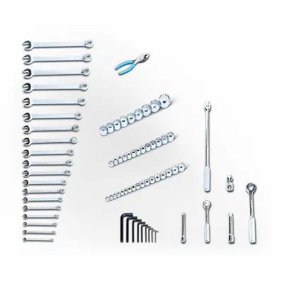 WRIGHT Metric Apprentice Tool Set: 75 Total Pcs, Sockets and Accessories/Wrenches - Tool Sets with Tool Box