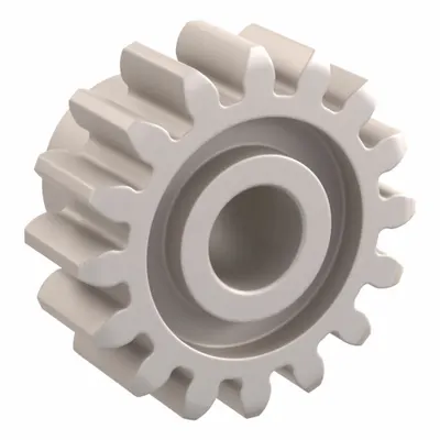 KHK GEARS Spur Gear: Module m 1, 16 Teeth, 5 mm Bore Dia, Duracon, 20° Pressure Angle - Metric Spur Gears with Standard Hub
