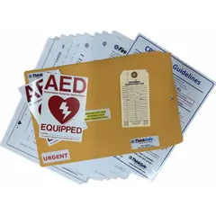 FIRST VOICE First Voice Manager is an AED compliance program management software solution for overseeing automated external defibrillator programs. Includes two AED Equipped Decals for equipment identification. Compatible with manufacturer model number M3199x.