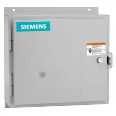 This enclosed non-reversing starter with electronic overload is rated NEMA Size 2, 45 A, with 3 poles and a 208V AC coil. It includes screw terminals, a pilot light, and two 1NO auxiliary contacts. Designed for three-phase motor control applications such as conveyors, pumps, and compressors.