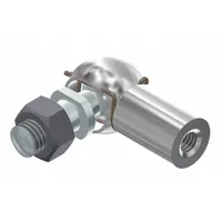 BANSBACH EASYLIFT Elbow End Fitting: Stainless Steel, 9.98 mm Socket Hole Size (MPN 96072)