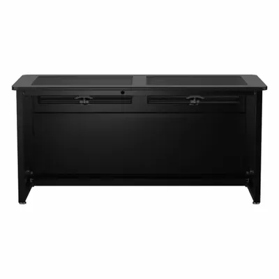 VERSADESK Computer Desk: Wood, Black Matrix, 0 Drawers, 60 in Overall Wd - Downview Computer Desk