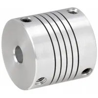 Flexible Coupling: Aluminum, 25 mm Outside Dia, 24 mm Overall Lg, 6 mm Side A Bore Dia (MPN E60028)