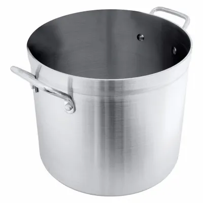 CRESTWARE Stock Pot: 32 qt Capacity, Aluminum, 4 mm Gauge, NSF Certified - Stock Pots