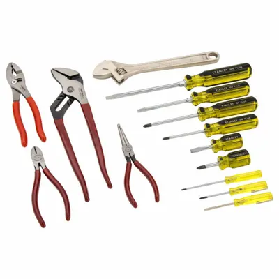 PROTO Maintenance Tool Kit: 14 Total Pcs, Drivers and Bits/Pliers/Wrenches - Tool Only Sets
