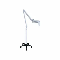 Floor-stand LED examination light delivering 35,000 lux at 1 meter with a 4000K color temperature and 95 CRI. Operates on 120V AC, consumes 20W. Suitable for clinical examination settings where accurate tissue color assessment is required.