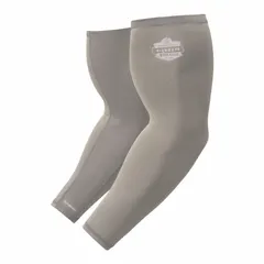 Evaporative-cooling arm sleeves made of microfiber/polyester/spandex. Activated by wetting to provide cooling through evaporation. Suitable for use in hot industrial environments such as foundries, warehouses, and outdoor work sites. Includes two sleeves.