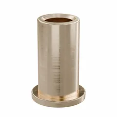 This lubricated general purpose metallic flanged sleeve bearing is made from SAE 841 bronze. It has a 1/4 in bore, 3/8 in OD, and 3/4 in length, with an operating temperature range of -35°F to 300°F. Suitable for rotating or oscillating shaft applications, it supports radial and axial loads in machinery such as conveyors, pumps, and industrial equipment. Sold in a pack of 10.