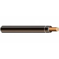 Single-conductor 10 AWG solid copper building wire rated 600 V. THHN/THWN-2 insulation allows use in dry or wet locations up to 90 °C. Suitable for general-purpose power and lighting circuits in conduit, raceway, or cable tray systems.