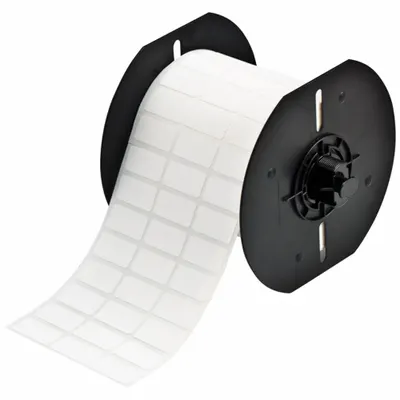 BRADY Pre-Cut Label Stock Roll: 1/2 in x 1 in, Acrylic, Permanent Adhesive, 7,000 Labels - Brady Thermal Transfer Precut Label Rolls