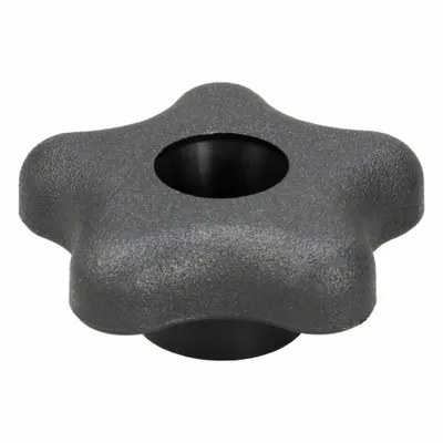 INNOVATIVE COMPONENTS Hand Knob: 5 Point, Plastic w/ Steel Thread, 1/4"-20 Thread - 5-Arm Knobs with Threaded Through-Hole